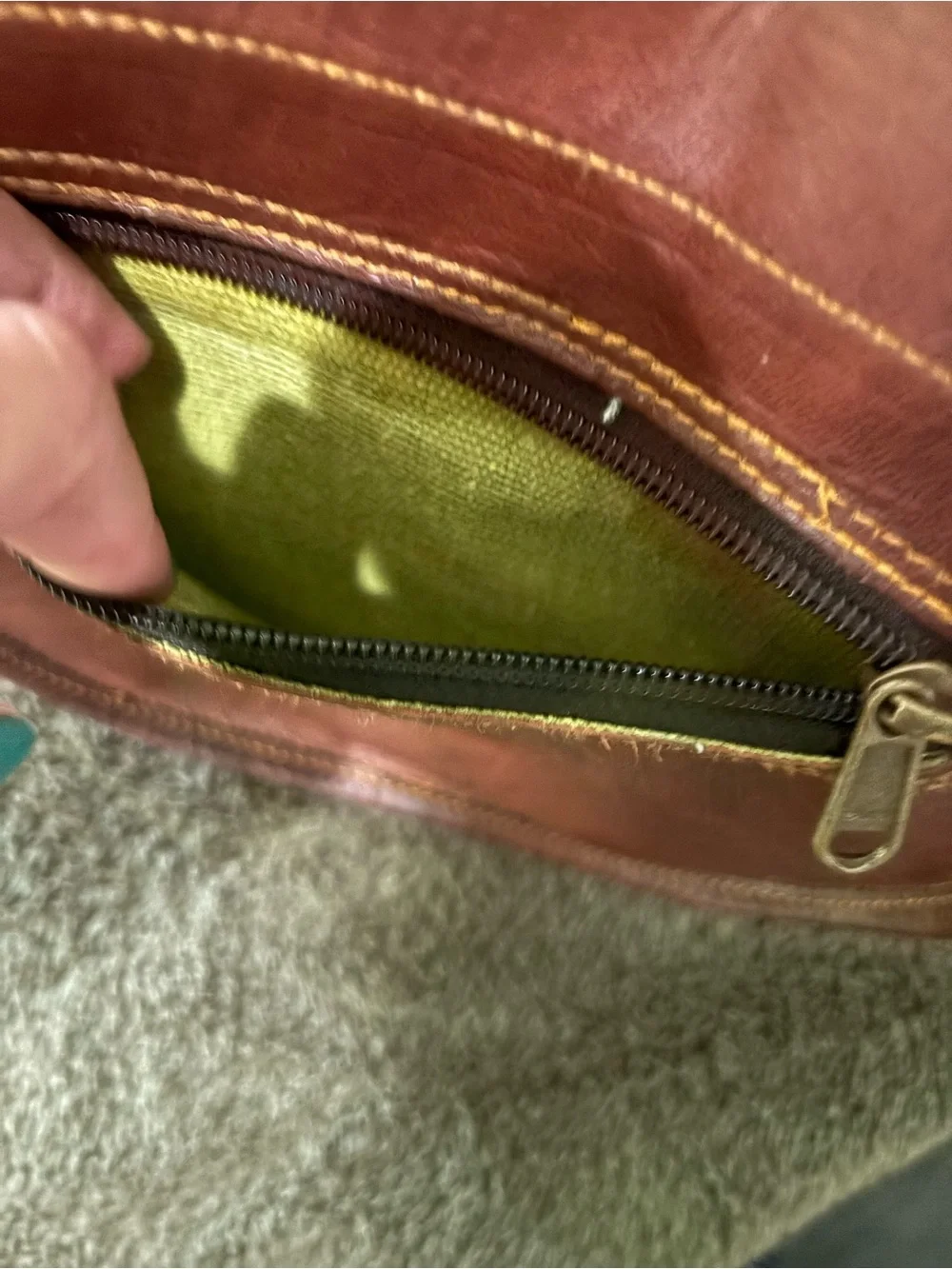 Brown Leather Saddle Crossbody Bag